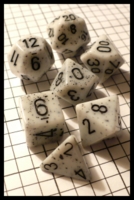 Dice : Dice - Dice Sets - Chessex Speckled White w Black Speckle and w Black Nums - Ebay Sept 2010